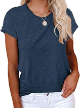 Womens Summer Basic Sleeve Tshirts Tops | Cicy Bell