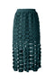 Womens Dark Green Hollow Out Maxi Skirts 3
