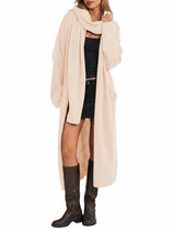 Womens Open Front Knit Sweater with Scarf | Cicy Bell