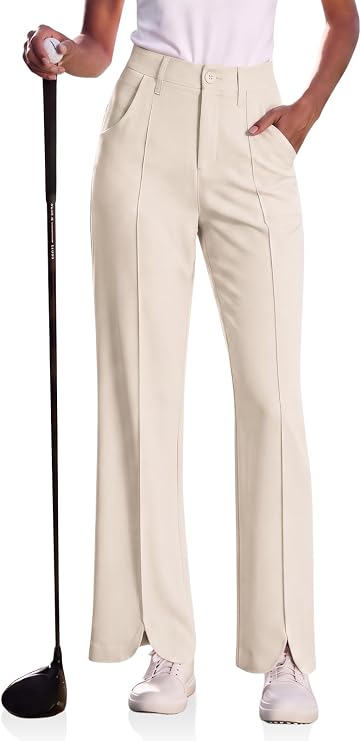 Womens Light Khaki Golf Dress Pants | CicyBell