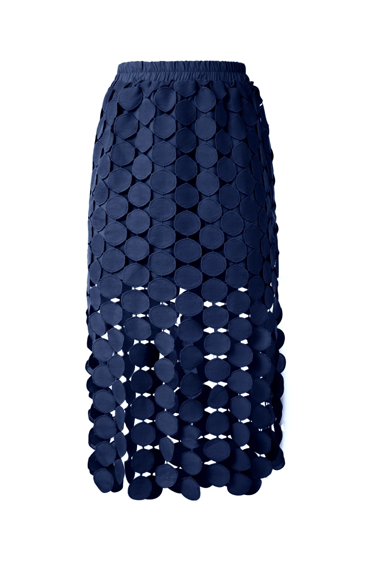 Cicy Bell Womens Dark Blue Hollow Out Maxi Skirts